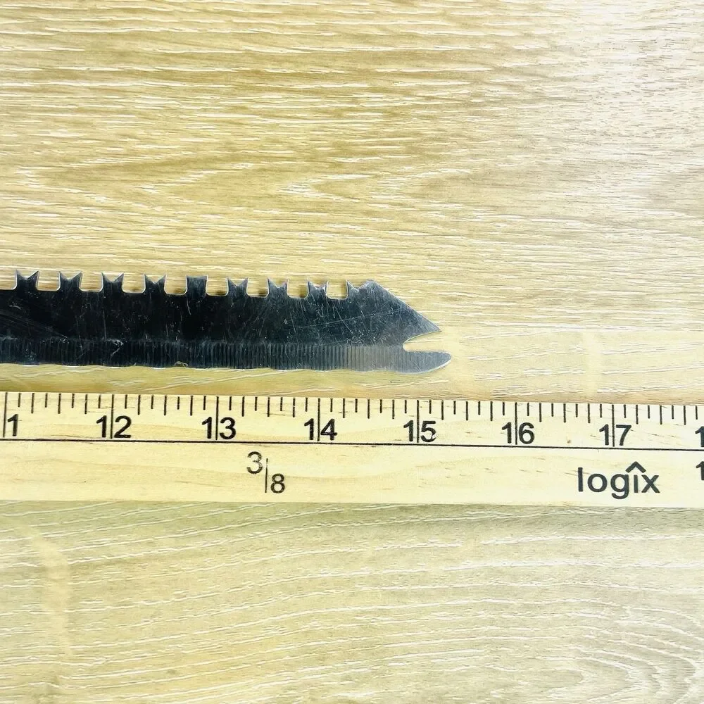 Vintage Quikut Quikkle Knife Stainless 2 Edge Serrated Cross Cut Edge 9.5 inch